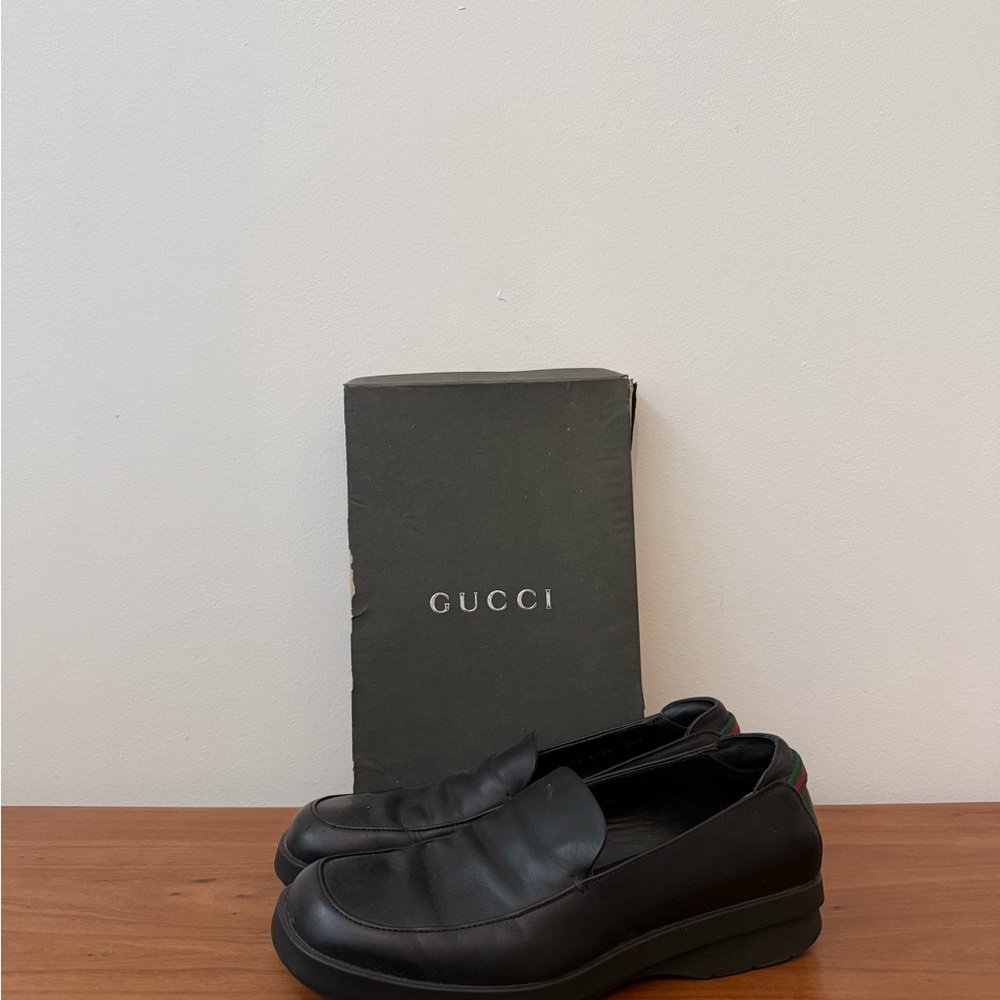 Gucci Black Leather Loafers